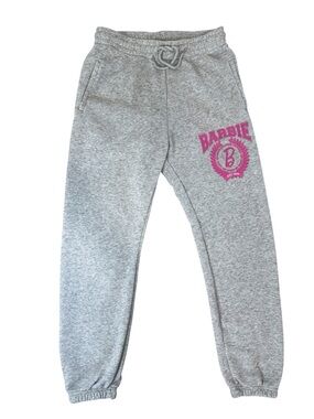 Barbie Gray Sweatpants with Pink Logo Accent size Medium